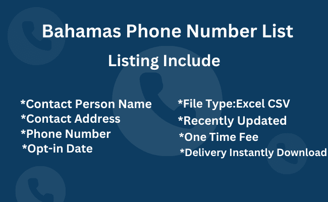 Bahamas Phone Number List