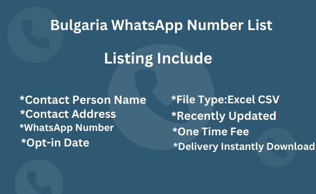 Bulgaria whatsapp number list