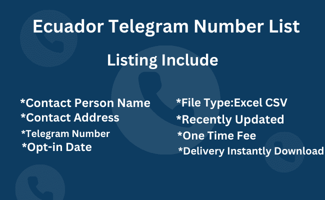 Ecuador telegram number list
