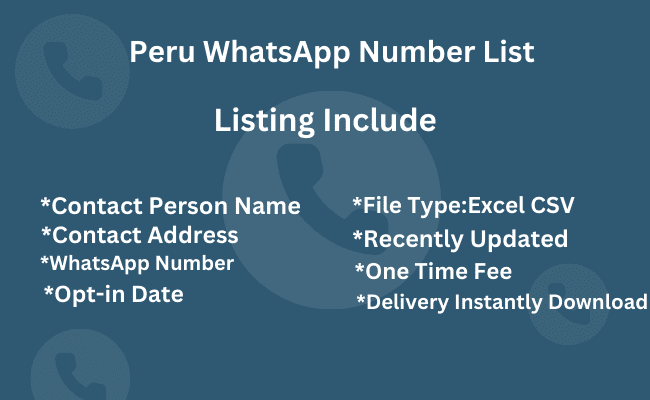 Peru whatsapp number list