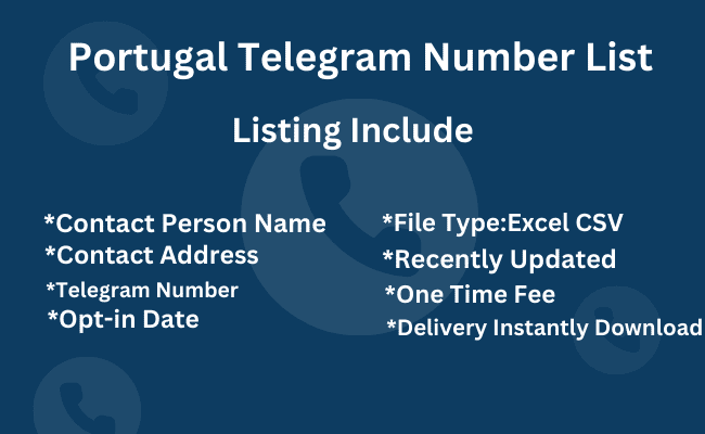 Portugal telegram number list