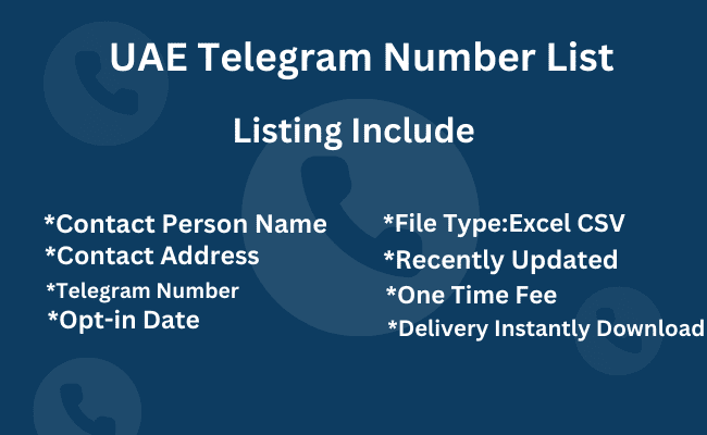 UAE telegram number list