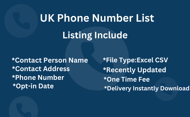 Uk Phone Number List