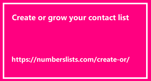 Create or grow your contact list