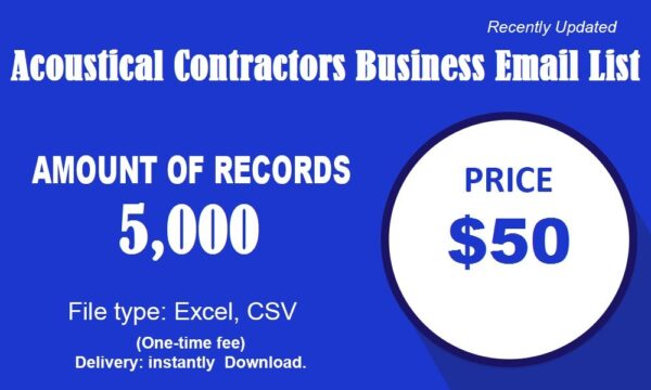 Acoustical Contractors Email Data Scraping