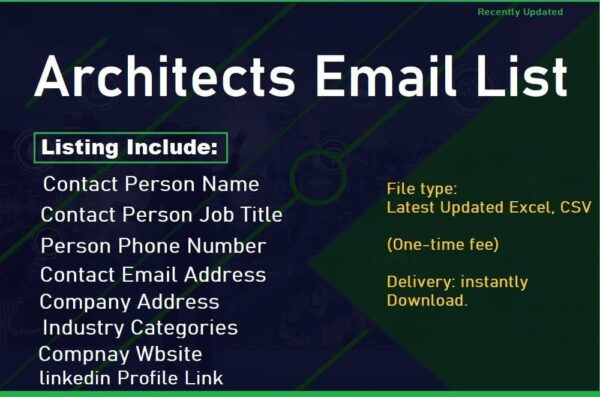 Architects Email Data Scraping