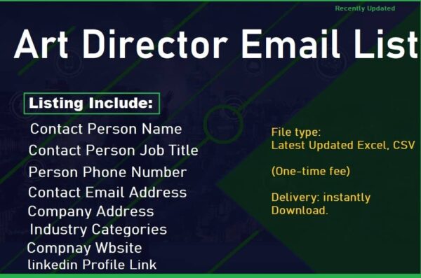 Art Director Email Data Scraping