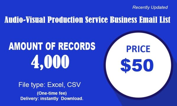 Audio-Visual Production Service Email Data Scraping