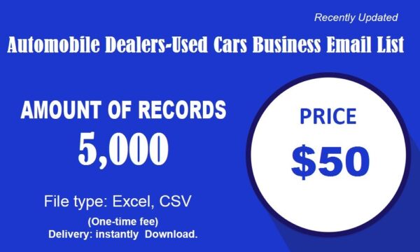 Automobile Dealers-Used Cars Email Data Scraping