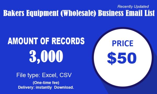 Bakers Equipment (Wholesale) Email Data Scraping