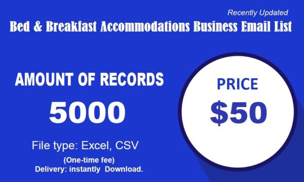 Bed & Breakfast Accommodations Email Data Scraping