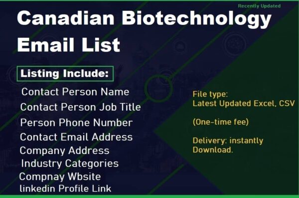 Canadian Biotechnology Email Data Scraping