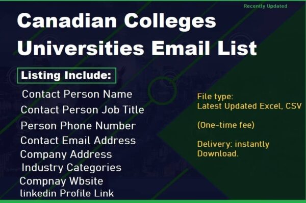 Canadian Colleges Universities Email Data Scraping