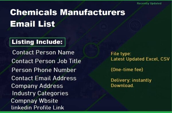 Chemicals Manufacturers Email Data Scraping