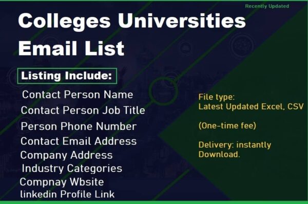 Colleges Universities Email Data Scraping