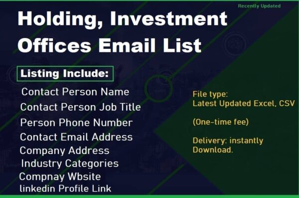 Holding, Investment Offices Email Data Scraping