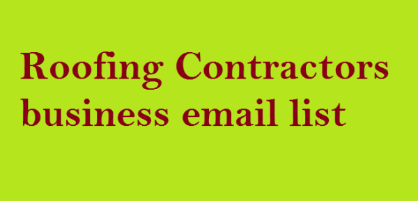 Roofing Contractors Email Data Scraping