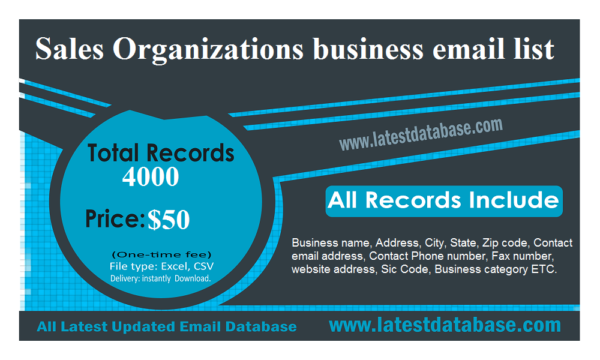 Sales Organizations Email Data Scraping