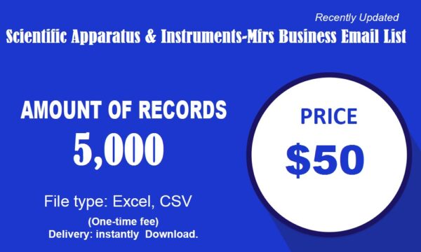 Scientific Apparatus & Instruments-Mfrs Email Data Scraping