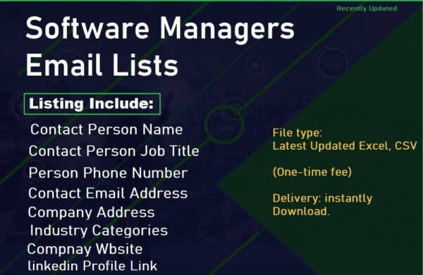 Software Managers Email Data Scrapings Trial