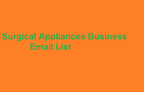 Surgical Appliances Email Data Scraping