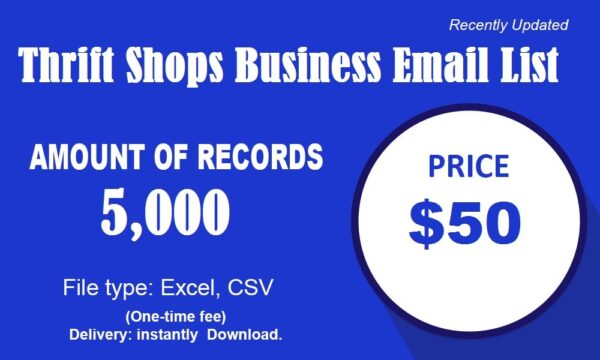 Thrift Shops Email Data Scraping